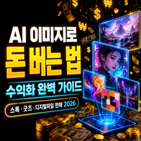 AI 이미지로 돈 버는 법 2026 — 스톡이미지부터 POD까지
