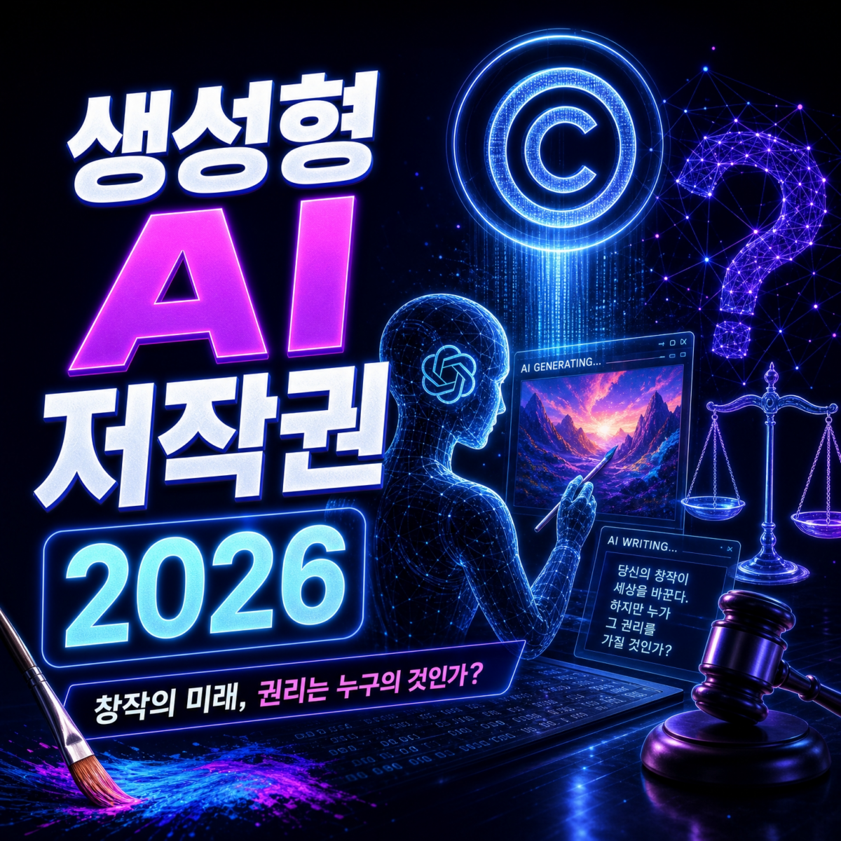 생성형 AI 저작권 2026 — AI가 만든 콘텐츠 소유권과 법적 쟁점 | AIRA