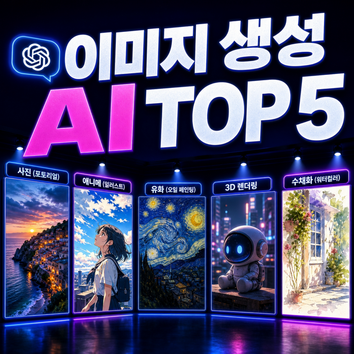 이미지 생성 AI TOP 5 비교 2026 — 품질·가격·사용성 완전 비교 | AIRA