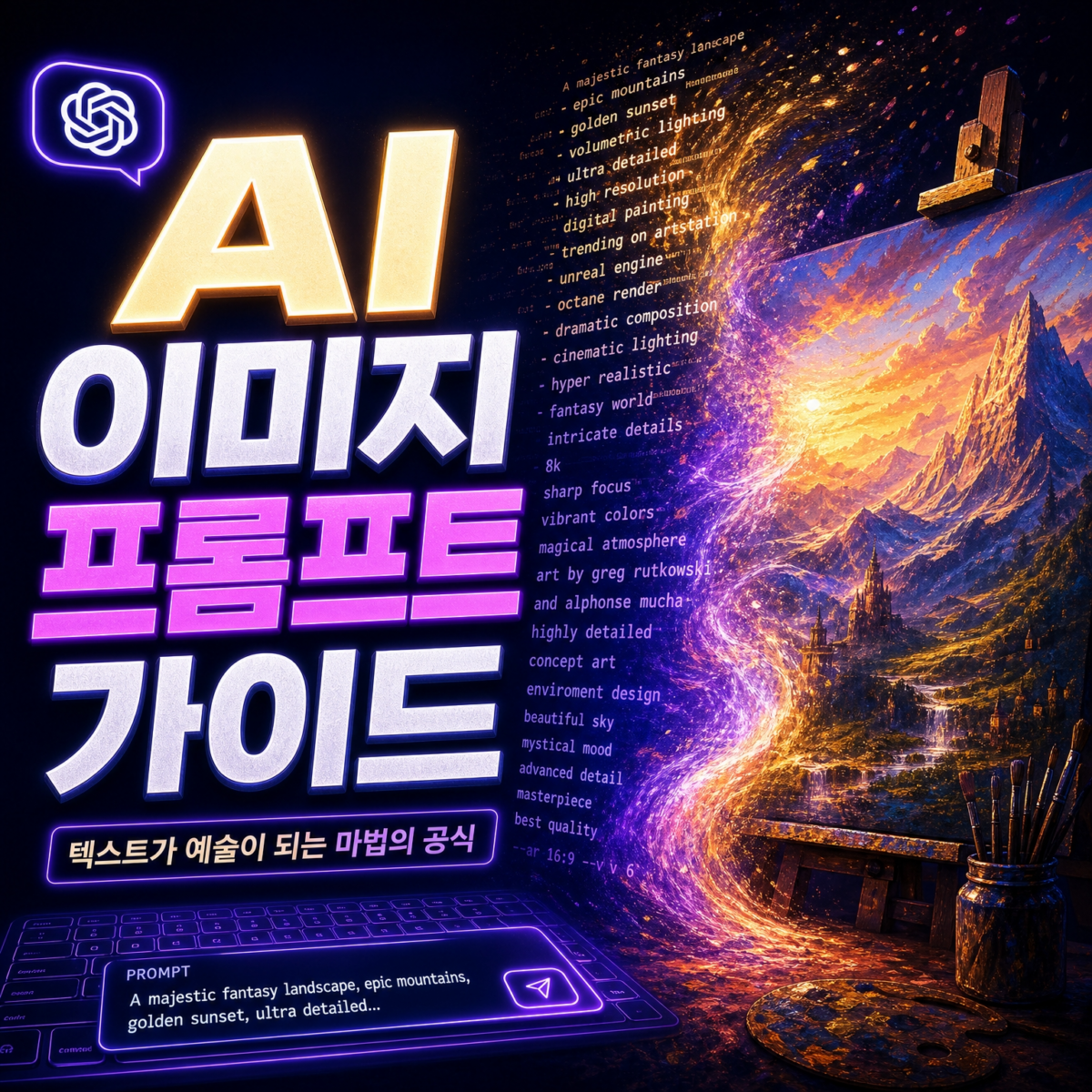 AI 이미지 프롬프트 작성법 — 원하는 그림 100% 뽑아내는 공식 가이드 | AIRA