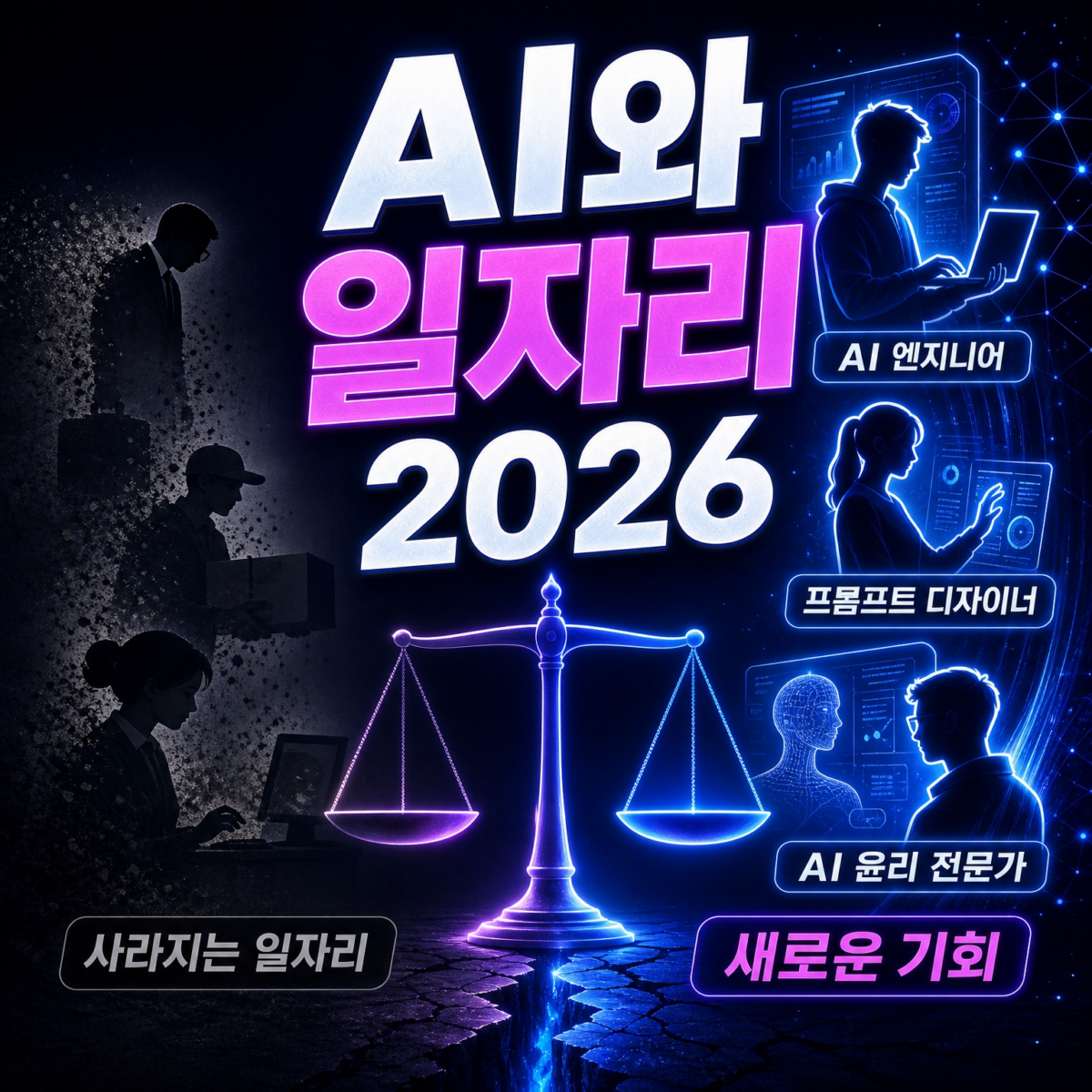 AI와 일자리 2026 — 사라지는 직업과 새로 생기는 직업 완전 분석 | AIRA