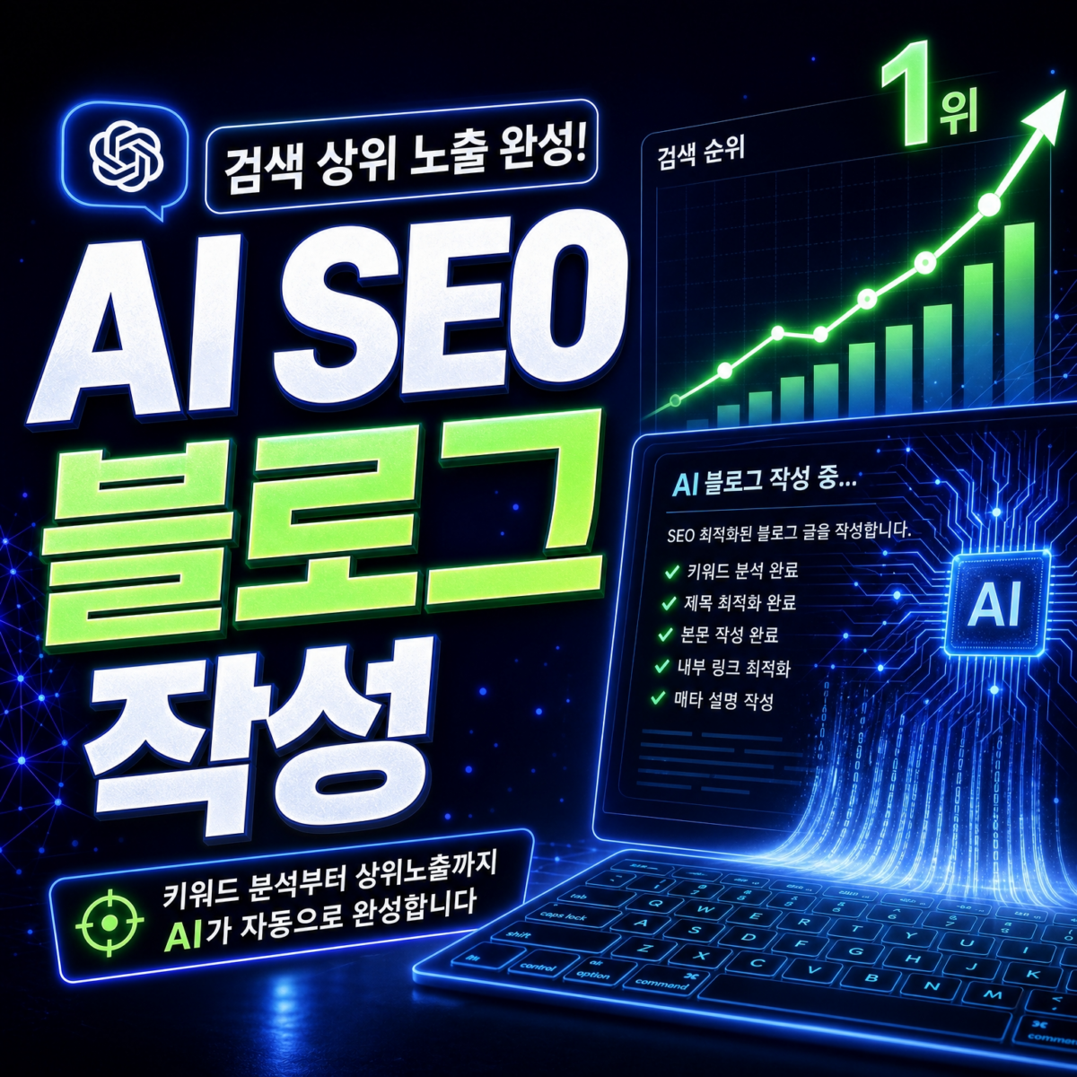 AI SEO 블로그 글쓰기 검색 상위노출 단계별 가이드 썸네일