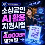 소상공인 AI 지원 4000만 원 가이드 2026 — 신청 자격부터 활용법까지