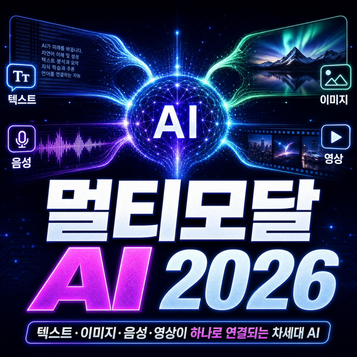 멀티모달 AI 2026 텍스트 이미지 음성 영상 처리 썸네일